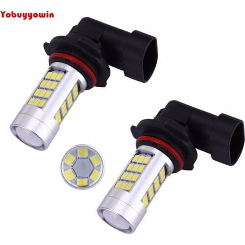 80W 1200 Lumens 6000K YX-2835 Chipsets 9006 HB4 Led bulbs with Projector For Fog light, DRL, Daytime RunningLight, ( White)