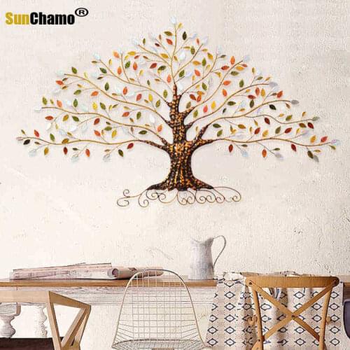 American Retro Iron Rich Tree Wall Decoration Wall Home Decor Living Room Wall Decoration Home Decoration Accessories Wall Art