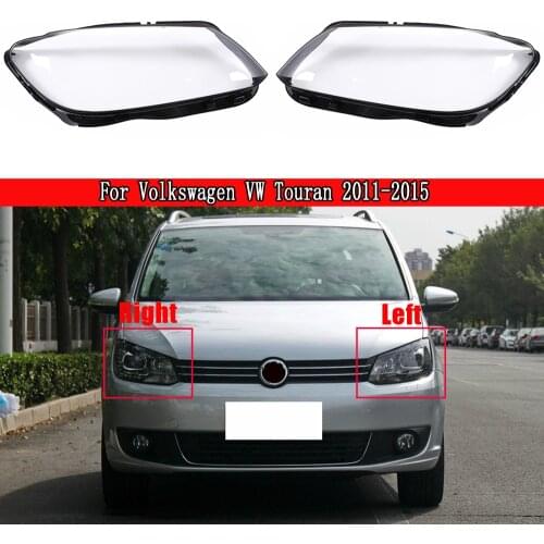 Car Front Headlight Lens Cover Headlamps Lampcover Lampshades Shell For Volkswagen VW Touran 2011- 2015 Replacement Auto Shell