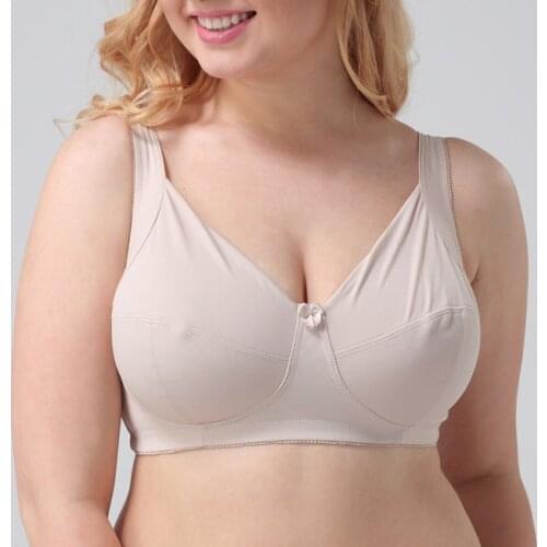 Khaki white black bra push up full coverage women thin cotton bralette plus size 36F 38E 40F 40D 42F 44E 44C 46F 48F 50E BH C01