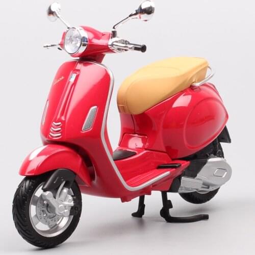 Childrens 1/12 Maisto Pi­ag­gio vespa Primavera 150 scooter toy Motorcycle scales diecast model touring bike thumbnails vehicle
