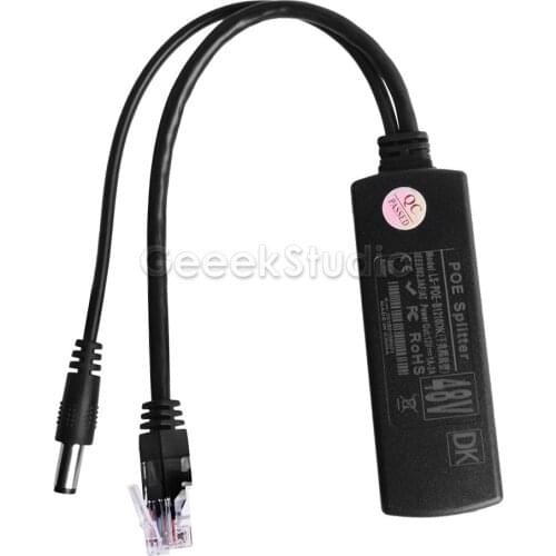 48V to 12V PoE splitter module with Gigabit NIC PoE Switch Extension Power Over Ethernet for IP Router, Camera, AP