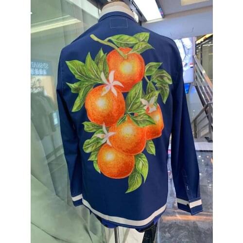 W1528 Fashion Mens Shirts 2021 Runway Luxury famous Brand European Design party style Mens Clothing