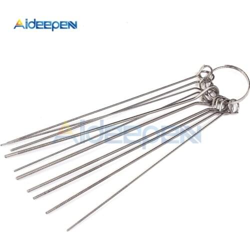 10 Kinds/lot Stainless Steel Needle Set PCB Electronic Circuit Through Hole Needle Desoldering Welding Repair Tool 80mm 0.7-1.3m