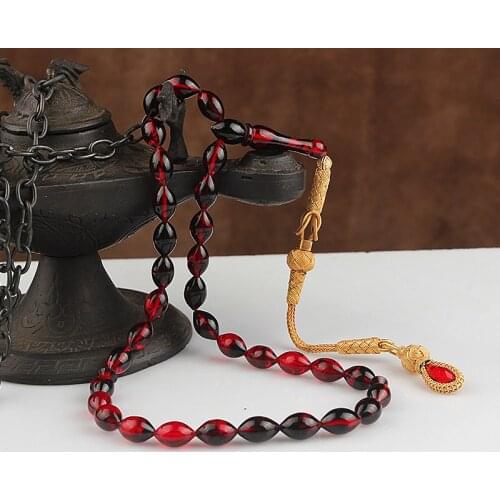 Natural Fiery Amber 1000 Silver Kazaz Tassel 33 Bead Prayer Beads Islamic Tasbih Rosary Men Women Meditation Jewelry From Turkey