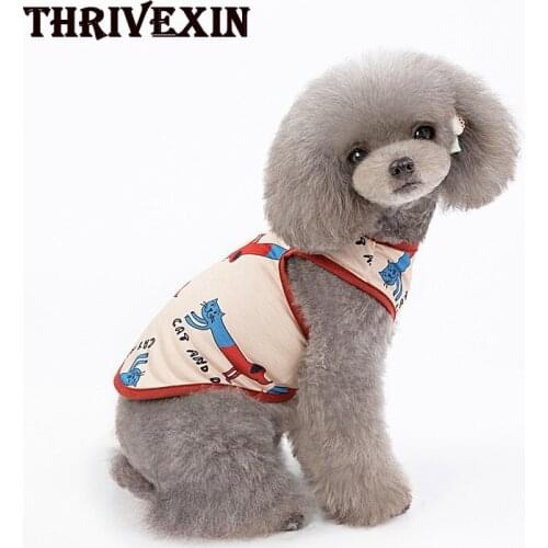 New Pet Clothes Dog Spring and Summer Clothes Pet Clothing Pet Vest Half Cat Half Dog Cotton Vest Chihuahua Yorkshire Clothes