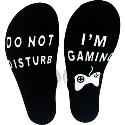 Unisex Novelty Socks Do Not Disturb I Am Gaming Funny Letter Printed Socks New AUG889