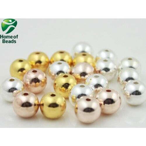 New Arrival Colored Plated Hematite Loose Gold Silver Color Rose Gold Beads 10MM For DIY Jewelry Making (20 Pieces/lot) CPHB1000