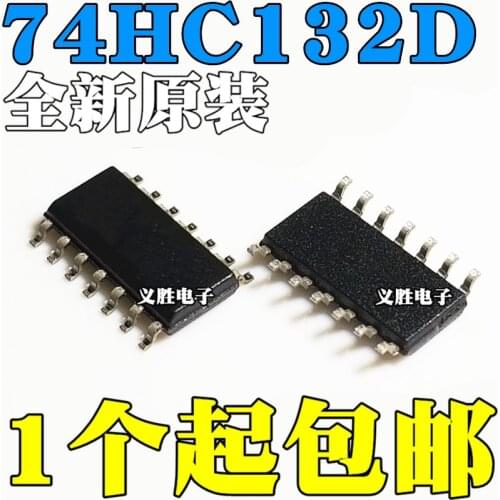 New and original 74HC132D SOP14 Four road two input nand gate Schmitt trigger Four road two input nand gate Schmitt trigger, CMO
