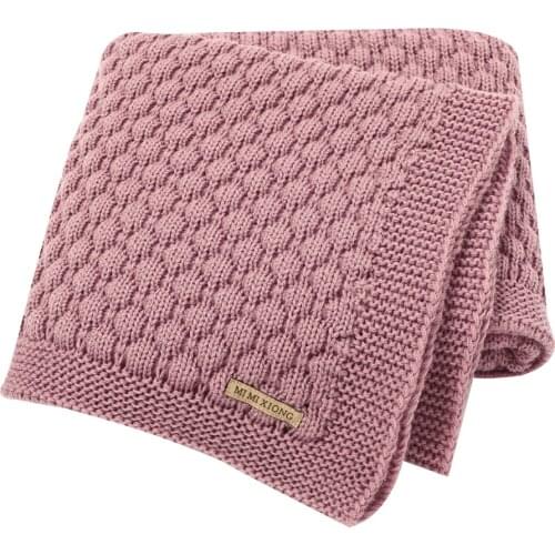 Baby Blankets Knitted Newborn Infant Boys Girls Swaddle Wrap Quilts Breathable Toddler Kids Sleeping Cover Children Playing Mats
