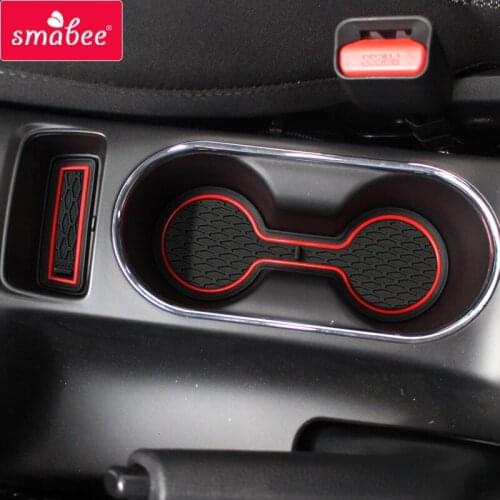 Smabee Anti-Slip Gate slot mat For KIA Forte YD 2013 2014 2015 2016 2017 2018 K3 Cerato Accessories Cup Holders Non-slip mats