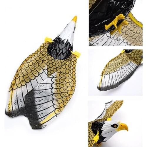 1Pc Luminous Bird Repellent Hanging Eagle with Music Flying Bird Scarer Garden