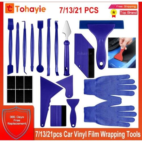 7/13/21Pcs Scraper Tools Car Accessories Squeegee Vinyl Wrap Film Edge-closing Tool For Car Scraper Tools Auto Accessories