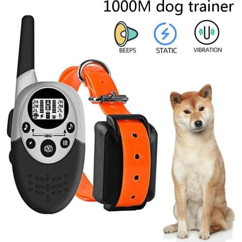 Waterproof Rechargeable Dog Training Collar With LED Display Remote Vibration Shock Beep 3 Training Modes Anti Barking Tool