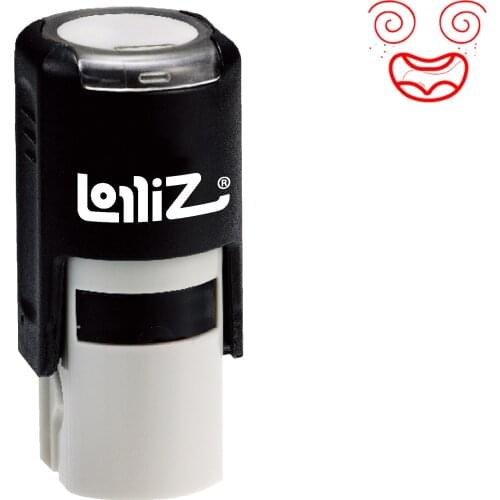 LolliZ "Crazy" Pre-Inked Rubber Stamp