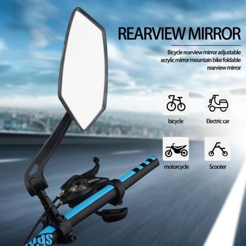 Bicycle Rear View Mirror Bike Cycling Wide Range Back Sight Reflector Adjustable Left Right Safety Handlebar Mirror