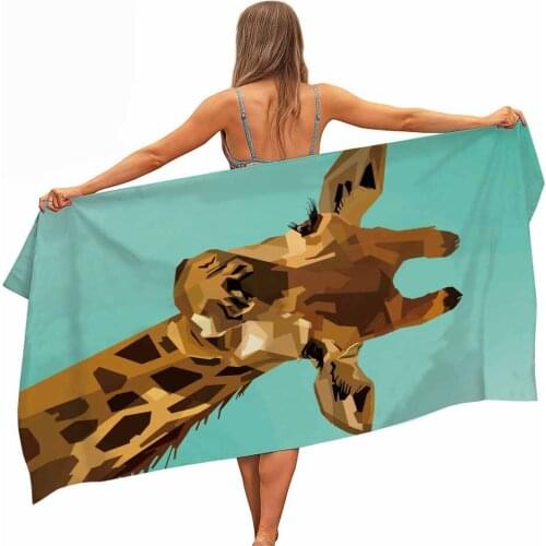 Giraffe Mikrofaser Pool Strand Handtuch Tragbare Schnell Trockenen Sand Outdoor Reise Schwimmen Decke Dünne Yoga Matte