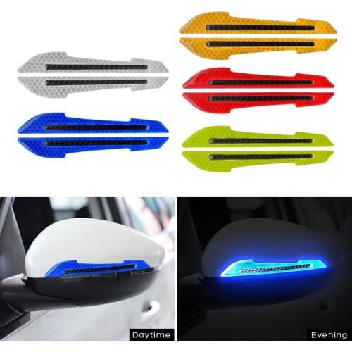 1 Pair Car Rearview Mirror Reflective Sticker Car-styling Safety Warning Reflective Sticker Car Rearview Mirror Decorative Strip