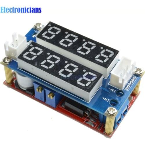 10PCS 5A Adjustable Display Step Down charge Module LED Panel Voltmeter Ammeter