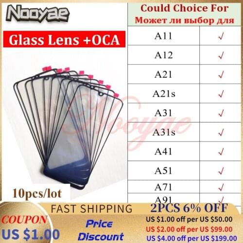 Digitizer LCD Sensor Panel For Samsung Galaxy A11 A12 A21 A21s A31 A31s A41 A51 A71 A91 Touch Screen Glass lens OCA 10pcs/lot