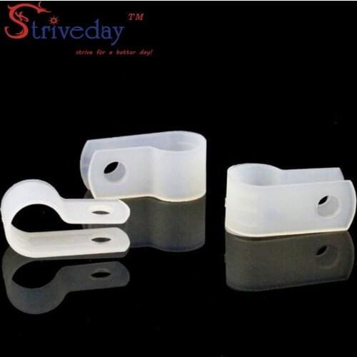 100pcs/bag White Type R Line deduction Wiring Accessories Type R Line Card Clamps 8.4mm Cable retention Clips
