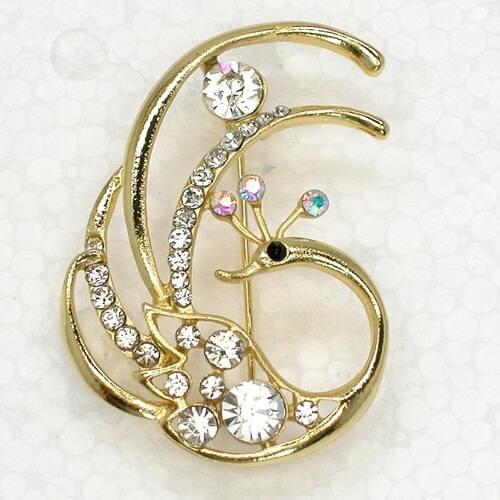 12pcs/lot Wholesale Fashion Brooch Rhinestone Phoenix Pin brooches C102079