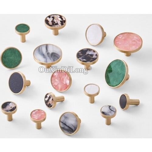 Beauty 20PCS European Brass+Shell Cabinet Door Handles Cupboard Wardrobe Drawer Kitchen Wine Cabinet Pulls Handles & Knobs
