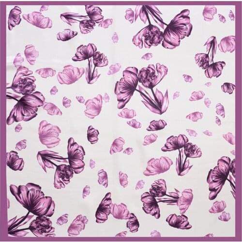 2018 17 colors 90cm*90cm New Luxury Print Brand Frame Plaid Striped Women Twill Silk Scarf Small Square Scarves Hijab Headband