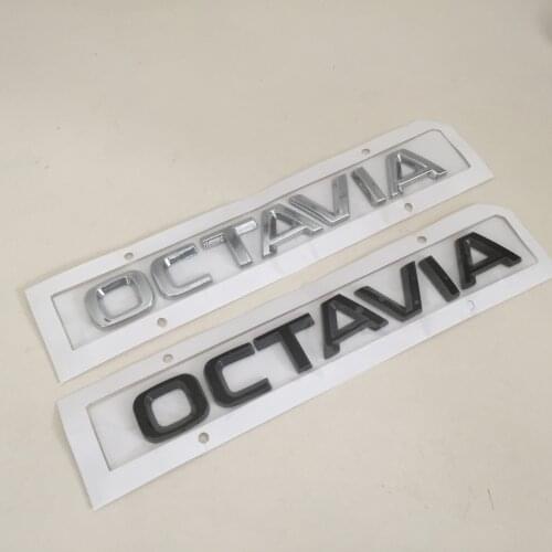3D ABS High quality ABS Octavia car letters Rear Trunk emblem badge sticker Decal styling auto accessories