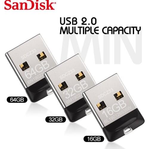 5pcs Sandisk SDCZ33 USB Flash Drive Disk 32G 64G 16GB USB 2.0 Pen Drive Pendrive USB2.0 Memory USB Stick Storage Device U Disk