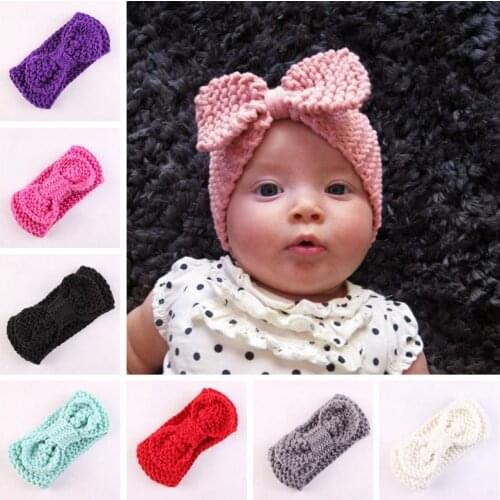 8 PC/lot Crochet bow Earwarmer girls winter wear knit bow headband ,Crochet Bow headwrap for kids A110