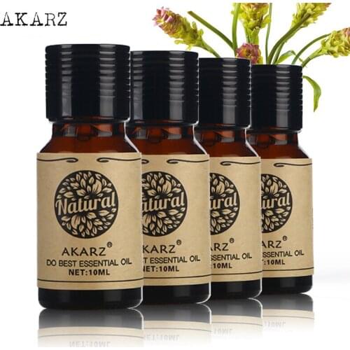 AKARZ Famous brand Cumin Laurel Narcissus Ylang Ylang essential oil For Aromatherapy Massage Spa Bath skin face care 10ml*4