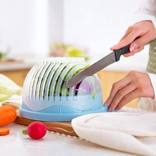 Salad Cutter Bowl Upgraded Easy Salad Maker , Fast Fruit Vegetable Salad Chopper Bowl Fresh Salad Slicer Kitchen Gadget