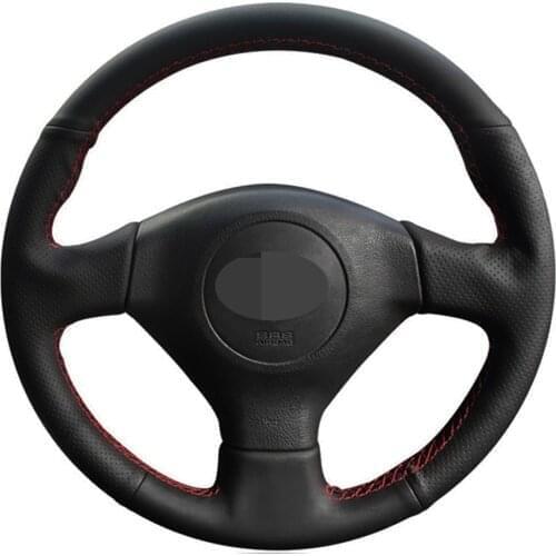 Car Steering Wheel Cover DIY Black Genuine Leather For Subaru Legacy Forester Outback Impreza WRX 2003-2007 Saab 9-2X 2005 2006
