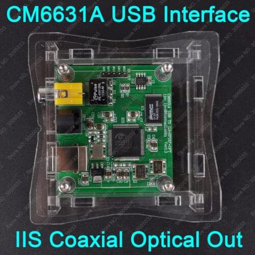 CM6631A Asynchronous USB Digital Interface 32 192K CM6631A USB to I2S SPDIF Optical Coaxial Converter Adaptor For Computer DAC