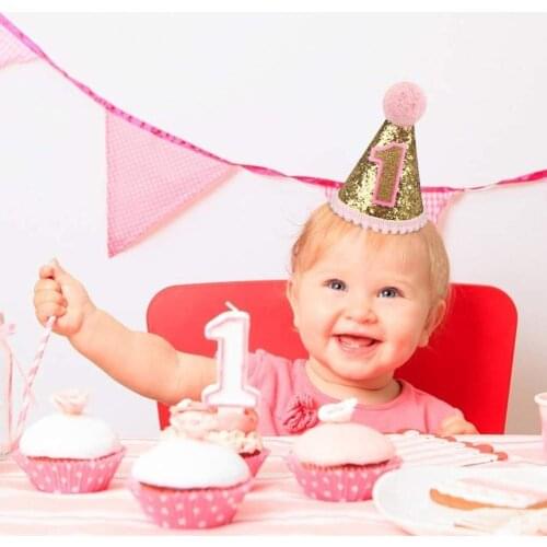 Baby 1st Birthday Hat Mini Party Hat Children First Felt Boys Nautical Hat Birthday Hat Party Birthday Girls Newborn Q5A2