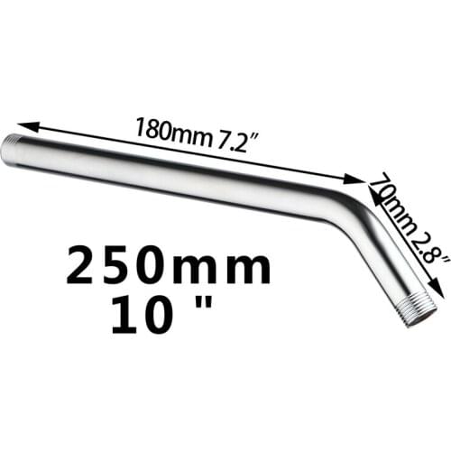 E-pak Hello Stainless Steel Chrome tubo de chuveiro Rain Shower Extension Pipe 5621-25 Shower Arm for Shower Head Wall Mount