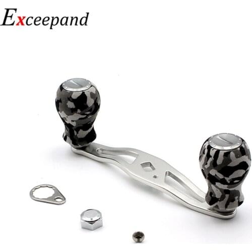 Exceepand 95mm Fishing Reel Handle CAMO Knobs for Abu Garcia Daiwa Replacement Baitcasting Accessory Aluminum Alloy