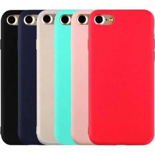 Candy Color Phone Case For iphone6 6S 5S SE Fashion Cute Simple Solid Soft TPU Best quality Back Cover For iphone 7 8 8Plus