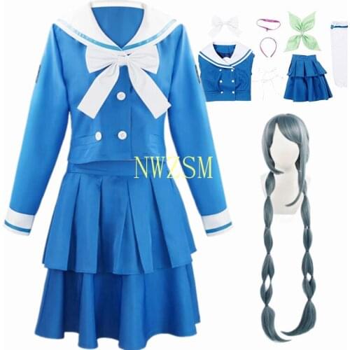 Halloween cosplay costume Danganronpa Chabashira Tenko Women Dress School Uniforms Clothing Cosplay Costumes