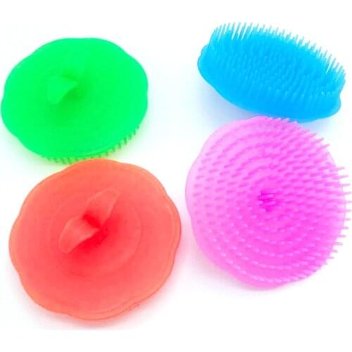 Round Pet Products Dog Cat Bath Brush Comb Cute Lovely Fur Grooming Massage Device Colorful Hair Brush