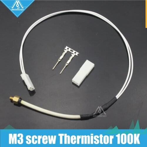 Hot!1pcs 3D printer accessories M3 screw fixing 104GT-2 JST plug Thermistor 100K modular for 3d printer Extruder/ V5 V6 Hotend