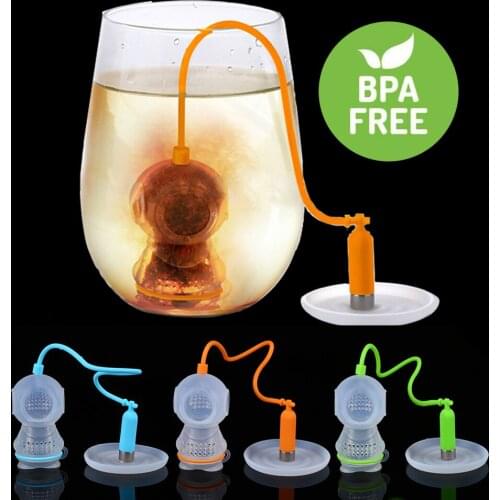 Reusable Mesh Tea Infuser Leaf Strainer Filter Silicone Teabags Tea Diffuser Kitchen Tools Tea Bag Tea Strainers Accessories