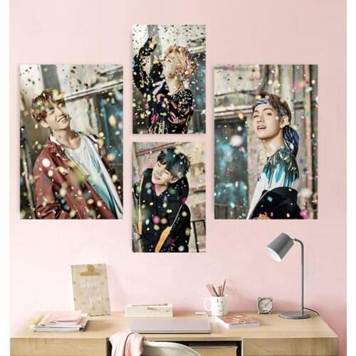 New South-Korean-Boy-Band-Bts Canvas Poster Modern BTS Posters And Prints Movie Star Pictures Painting Living Room Decor Cuadros