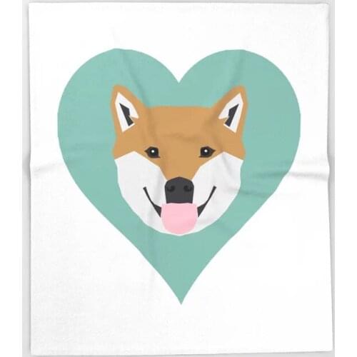 Dog Shiba Inu Cartoon Throw Blanket Cute Kids Design Shiba Love Blankets for Beds Christmas Decorations for Home