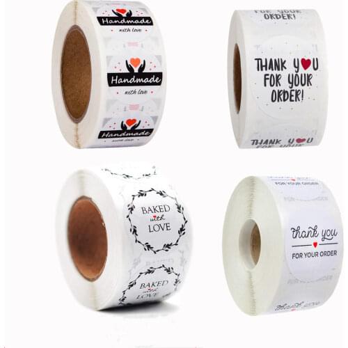 Gift Sealing Stickers Thank you Love Design Diary Scrapbooking Stickers Festival Birthday Party Gift Decorations Labels 500pcs