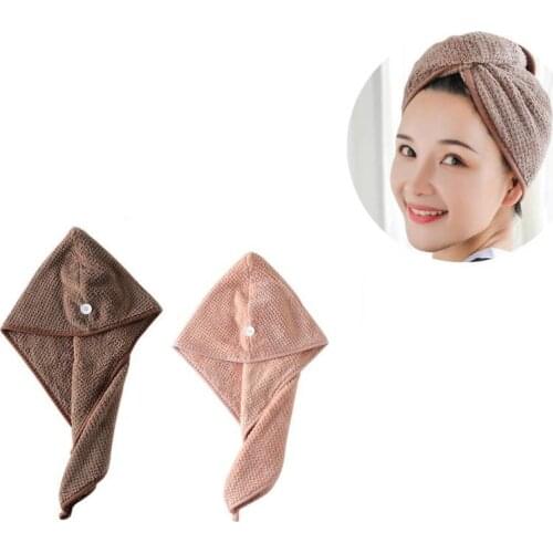 Microfiber Bath Towel Hair Dry Hat Cap Quick Drying Lady Bath Tool Bathing Household Merchandises Shower Hat Cap 2Pcs