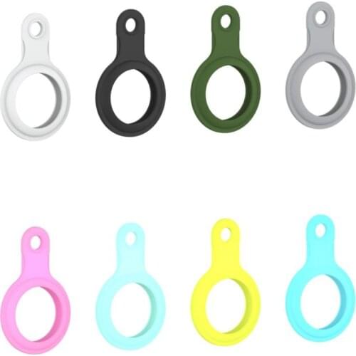 Silicone Protective Sleeve For Apple Airtags Anti-lost Device Keychain Soft Liquid Silicone Protective Cover For Apple Locator