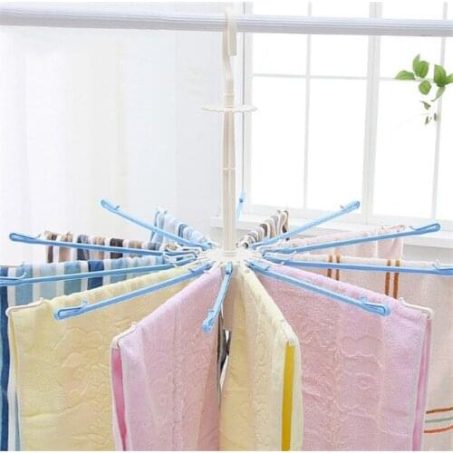 Foldable 360 rotating children hanger Multi-Functional Dual Hanger Folding Clothes Hanger Clothing Drying Rack