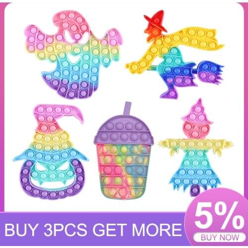 Pressure Reduction Fun Creative Gifts Push Bubble Bat Shape Sensory Fidget Squeeze Toys for Autism Stress Reliever